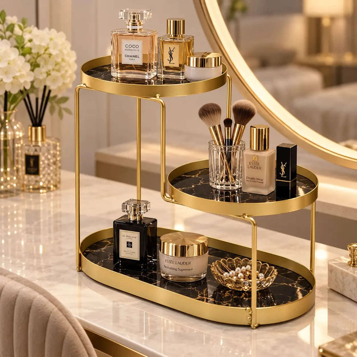 3-Tier Dressing Table Cosmetic Organizer for makeup and beauty essentials