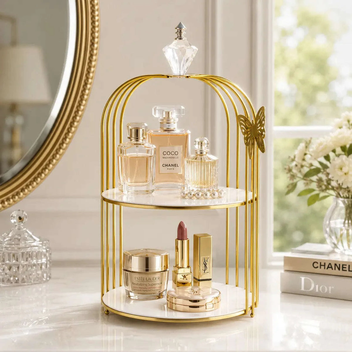 Butterfly Cage Makeup Organizer for cosmetics and beauty essentials