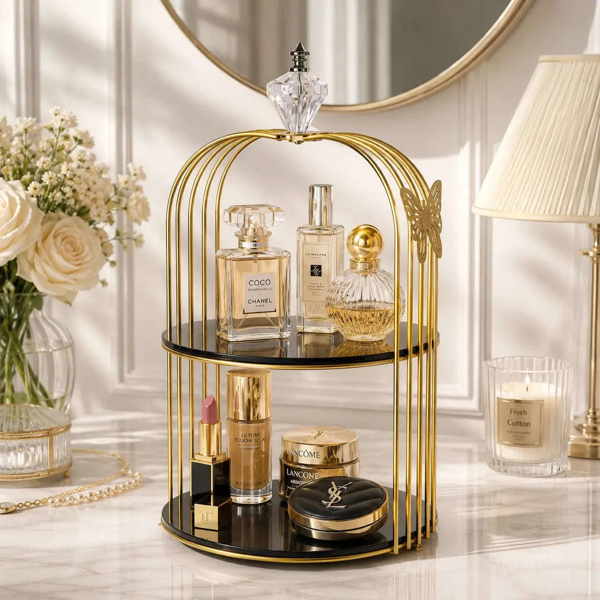 Butterfly Cage Makeup Organizer for cosmetics and beauty essentials