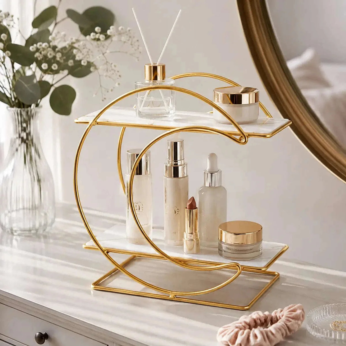 2-Layer Moon Cosmetic Organizer