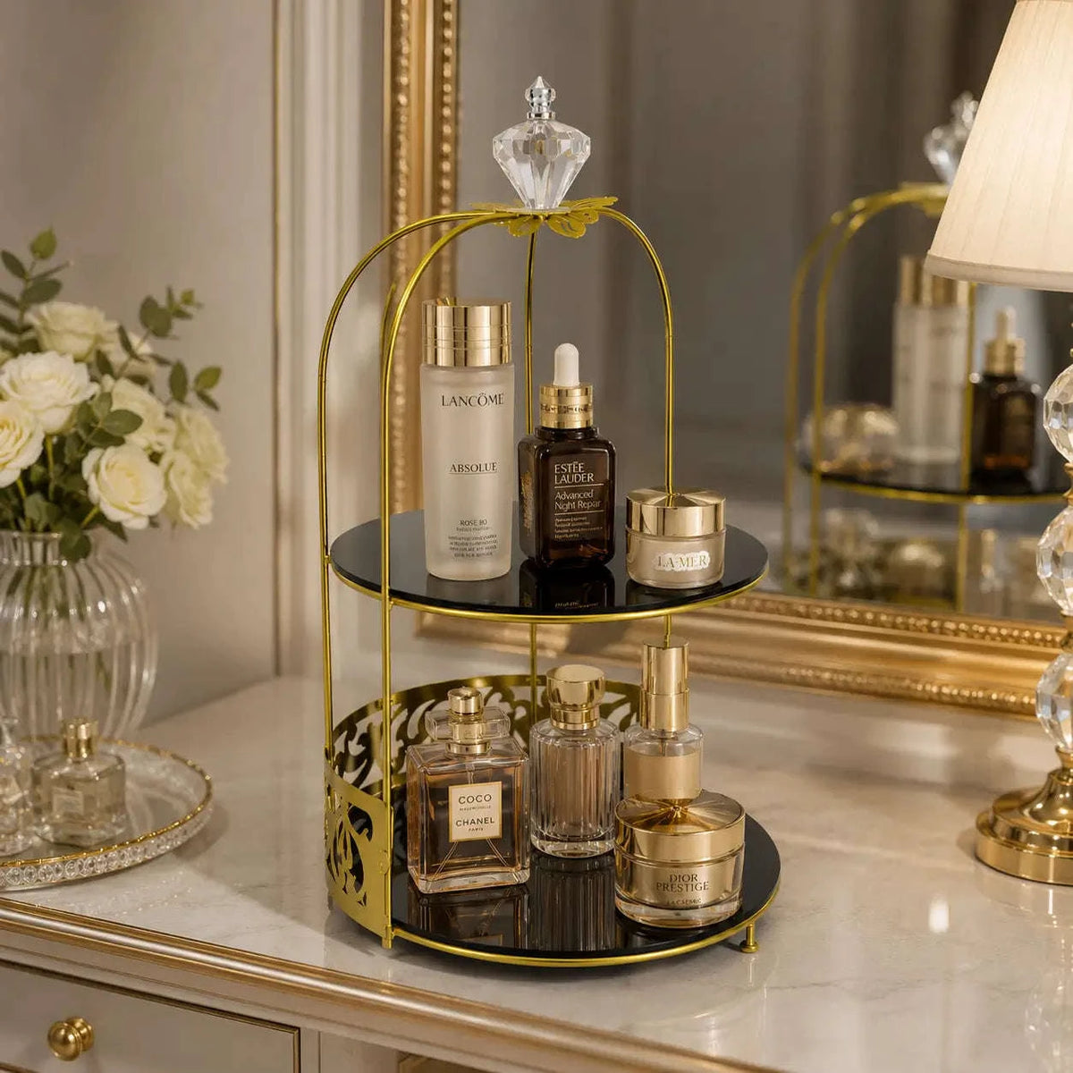 2-Tier Butterfly cage Vanity Organizer (2)