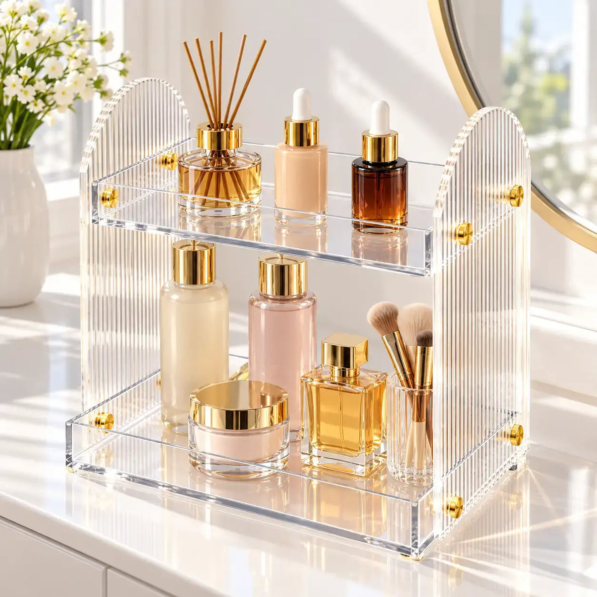 2-Layer Acrylic Makeup and Cosmetic Organizer