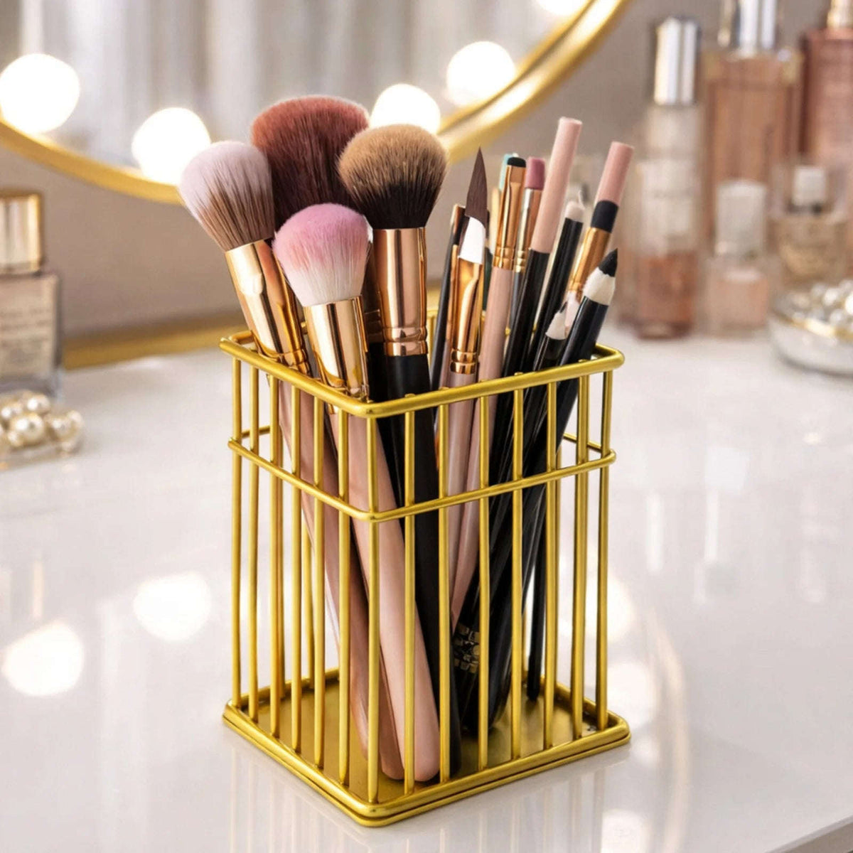 Makeup Brush Holder Metal Stand