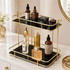 2-tier makeup and skincare organizer for cosmetics, perfumes and beauty essentials