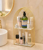 2-Layer Arc Design Cosmetic Organizer & Washroom Rack