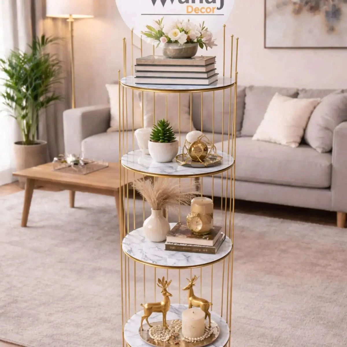 Corner Shelf for Living Room – Modern Space Saving Shelf Wahaj Decor