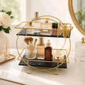 2-layer butterfly cosmetic storage organizer for makeup skincare and perfumes