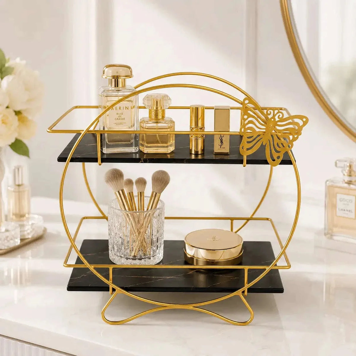 2-Layer Butterfly Cosmetic Storage Organizer (3)