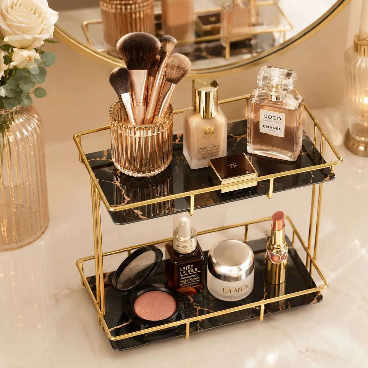 Nordic Style 2-Tier Makeup Organizer (2)