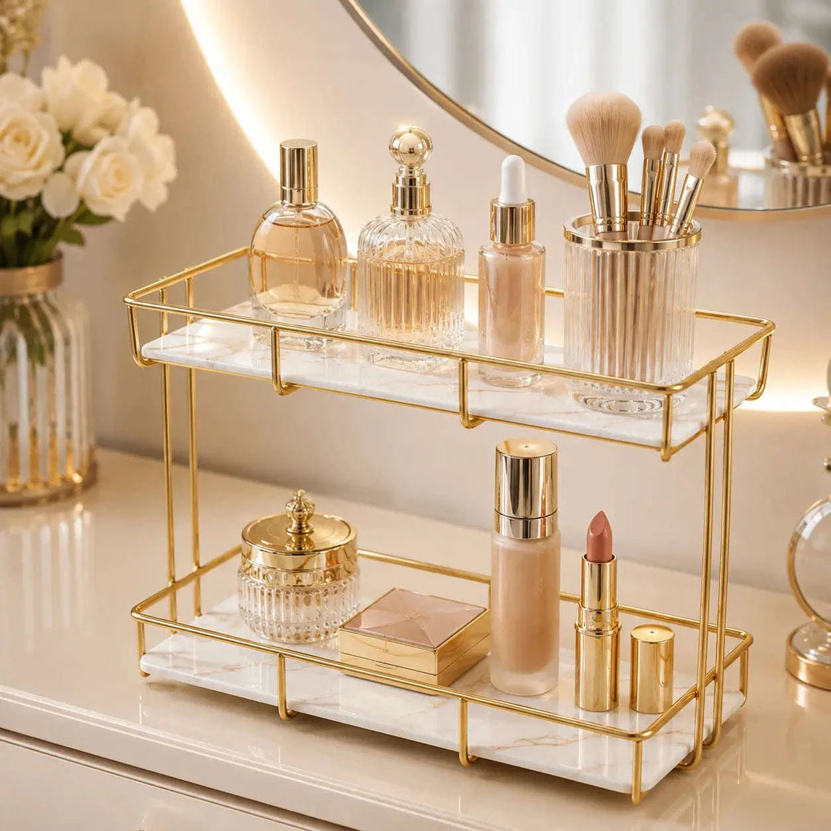 Nordic Style 2-Tier Makeup Organizer (5)