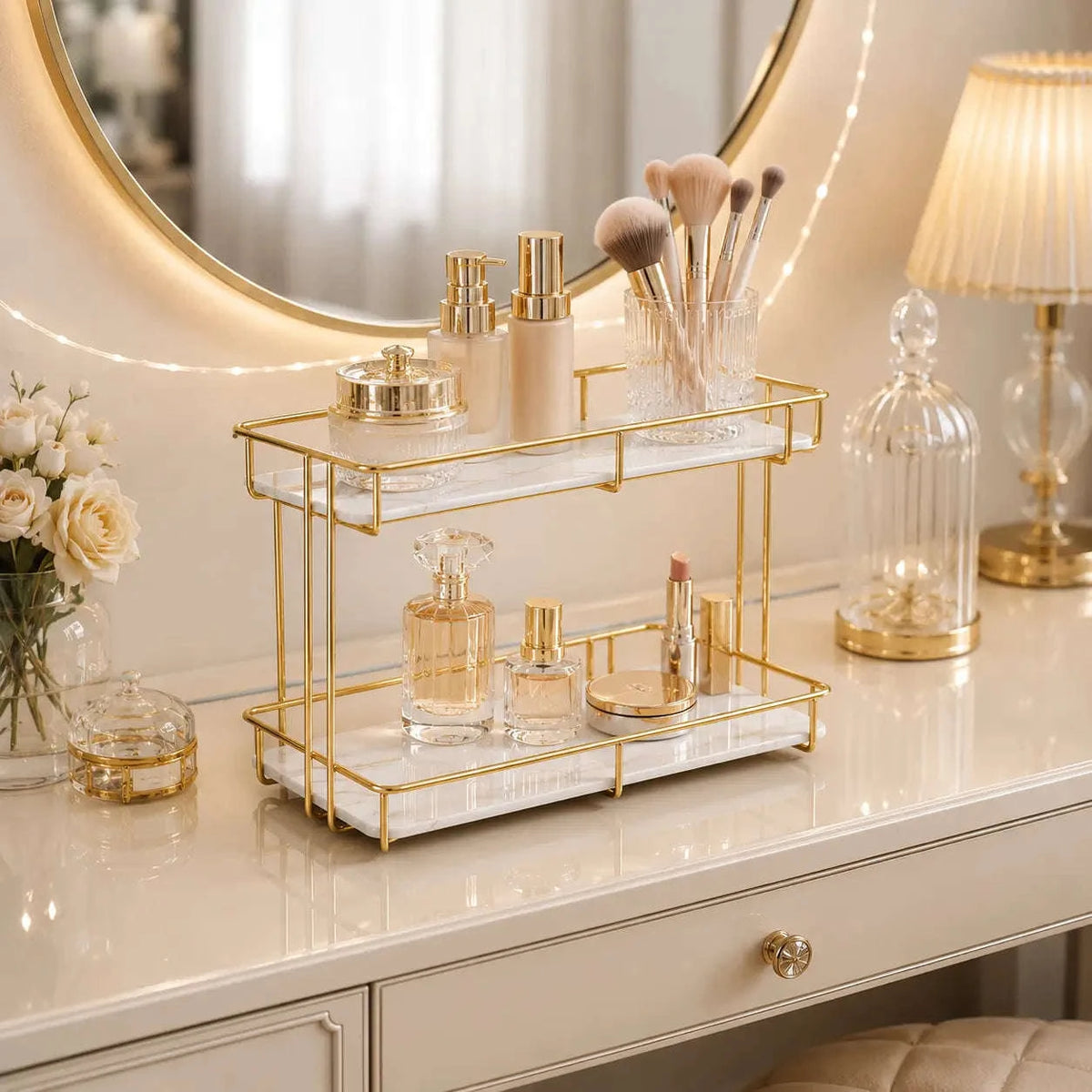 Nordic Style 2-Tier Makeup Organizer (6)