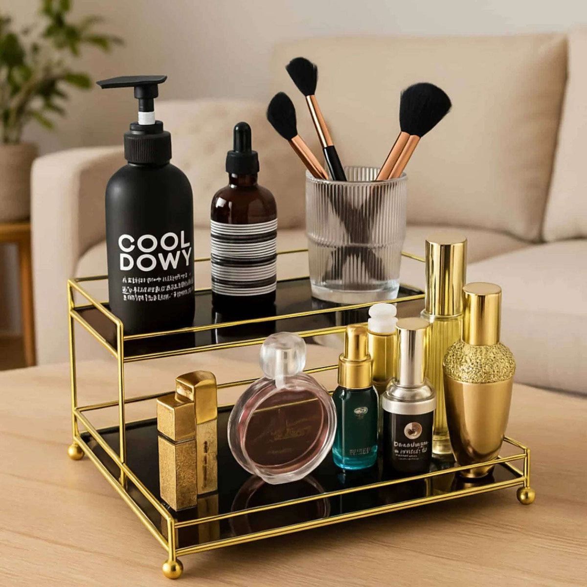 Double Layer Premium Organizer – Elegant Storage Solution for Cosmetics, Jewelry & More (3)