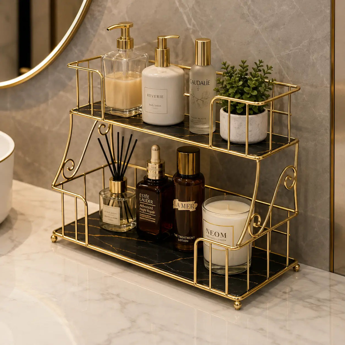 2-Layer Bathroom Organizer Rack (2)