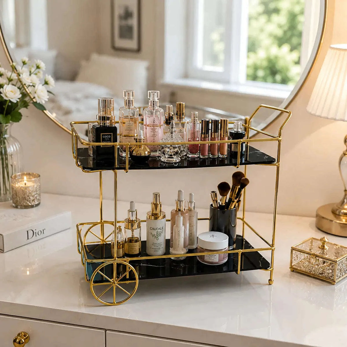 Cosmetic Display Organizer Trolley