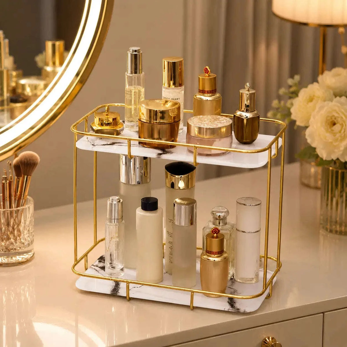 2 layer Makeup Storage Shelf (1)