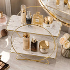 2-Tier Gold Cosmetic Organizer Stand