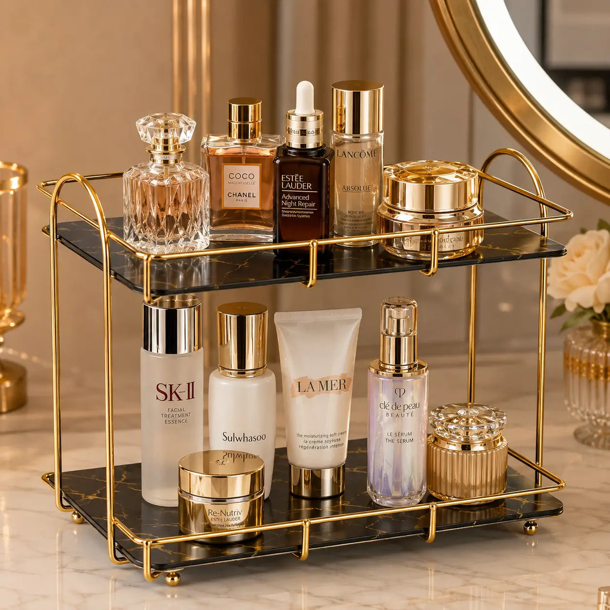 Gold Vanity Organizer
