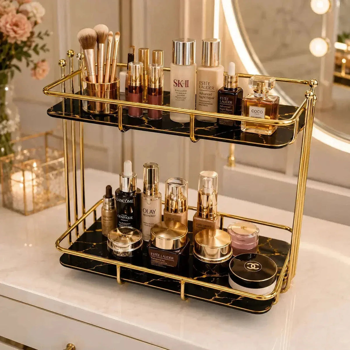 Marble Makeup Organizer