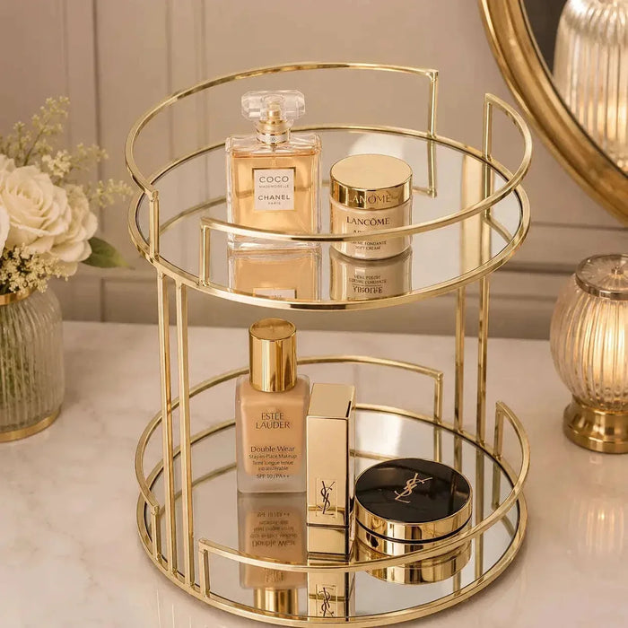 Luxury makeup vanity organizer for cosmetics skincare perfumes and beauty essentials
