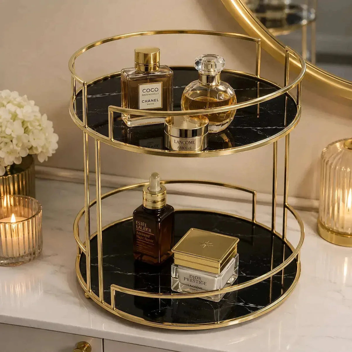 Luxury Makeup Vanity Organizer for cosmetics Wahaj Decor