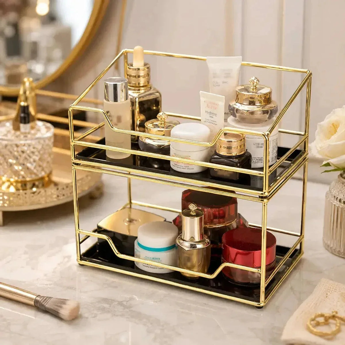 2 layer Makeup and Perfume Organizer for Dressing Table (1)
