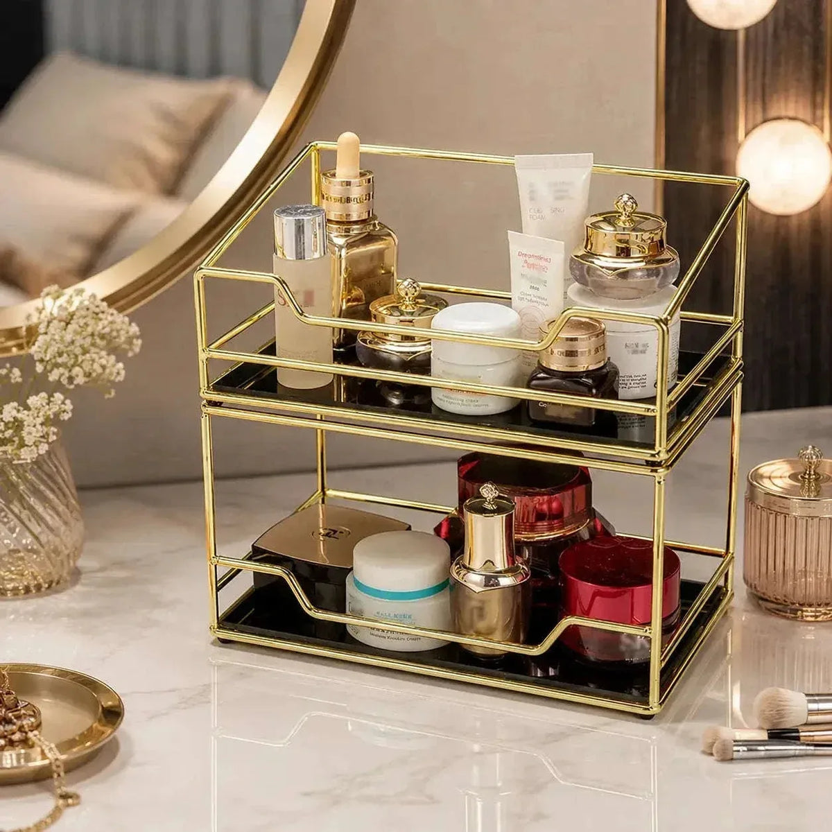 2 layer Makeup and Perfume Organizer for Dressing Table (3)