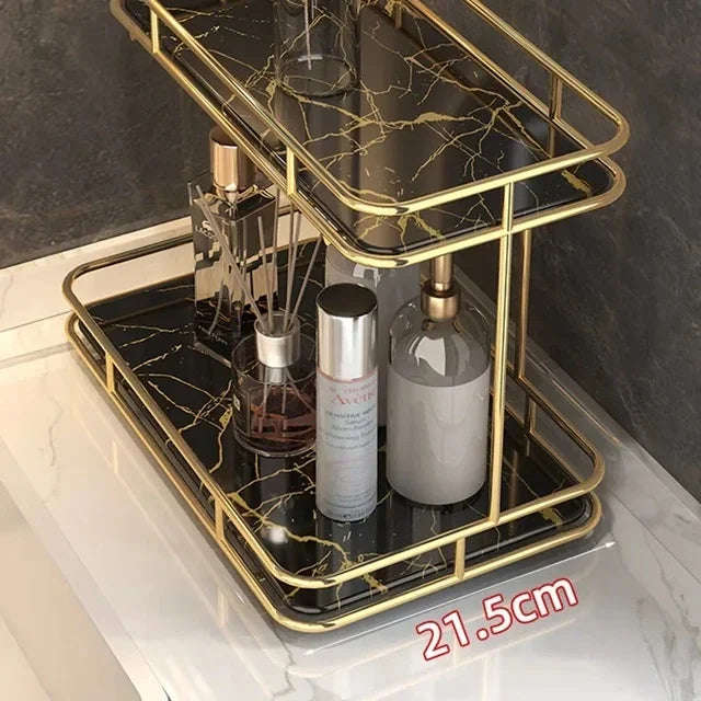 2-Layer Acrylic Countertop Organizer -Clear Storage Solution for Vanity & Bathroom (5)