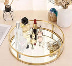 Metal & Glass Jewelry Storage Mirror – Elegant Organizer for Jewelry & Cosmetics (1)