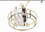 Metal & Glass Jewelry Storage Mirror – Elegant Organizer for Jewelry & Cosmetics (2)