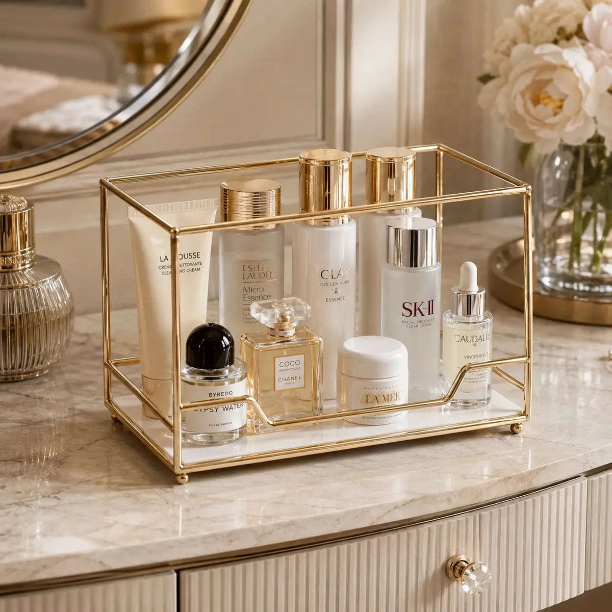 Countertop Makeup Organizer - Luxury Cosmetic Storage | Wahaj Decor