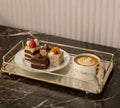 Gold Metal Serving Tray -Luxury Serving Tray by Wahaj Decor