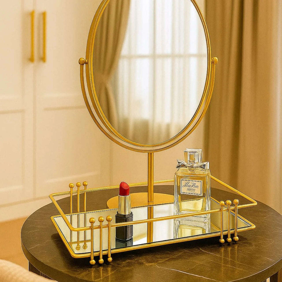 Elegant-Vanity-Tray-with-Lipstick-Perfume-2