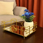 Luxury Jewelry and Perfume Organizer with a Stunning Cosmetics Tray Mirror (1)
