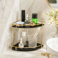 Bathroom acrylic corner countertop shelf for shampoo skincare soap and essentials