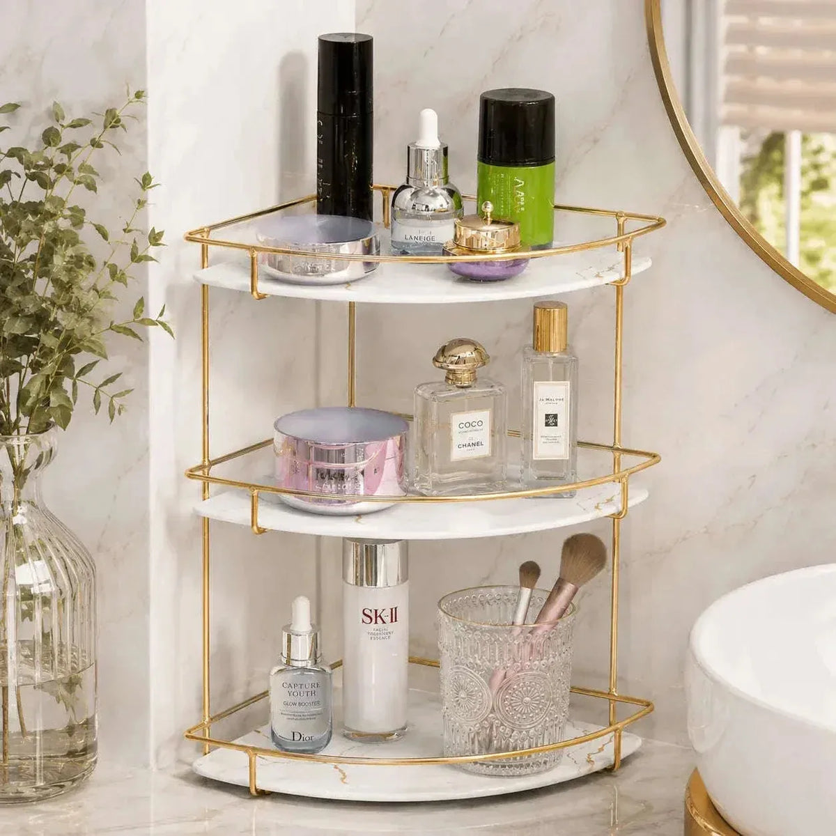 Bathroom Corner Shelf-wahaj decor