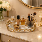 Oval Shaped Makeup and Cosmetic Organizer