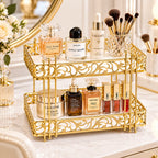 Stylish Metal Makeup Organizer Stand