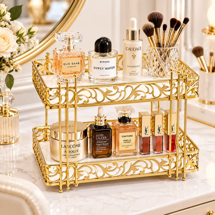 Stylish Metal Makeup Organizer Stand