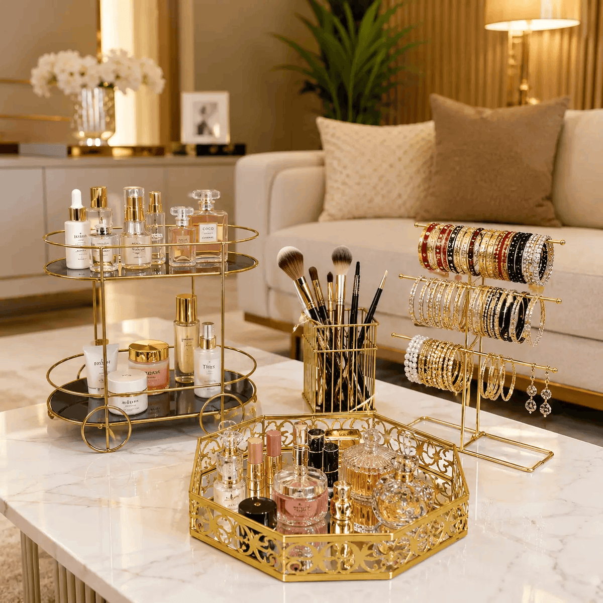 Deal No. 4 | Premium Makeup & Vanity Organizer Collection Wahaj Decor